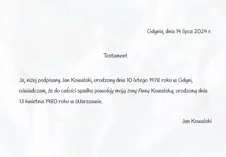 Jak prawidłowo sporządzić testament wzajemny małżonków - gotowy wzór i zasady