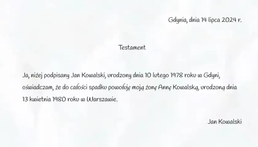 Jak prawidłowo sporządzić testament wzajemny małżonków - gotowy wzór i zasady