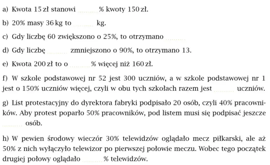 Oblicz szybko jakim procentem kwoty 150 zł jest 60 zł - prosty wzór i przykład
