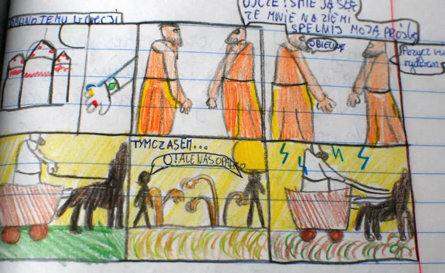 Twórczy komiks o Heliosie i Faetonie - fascynująca lekcja mitologii greckiej