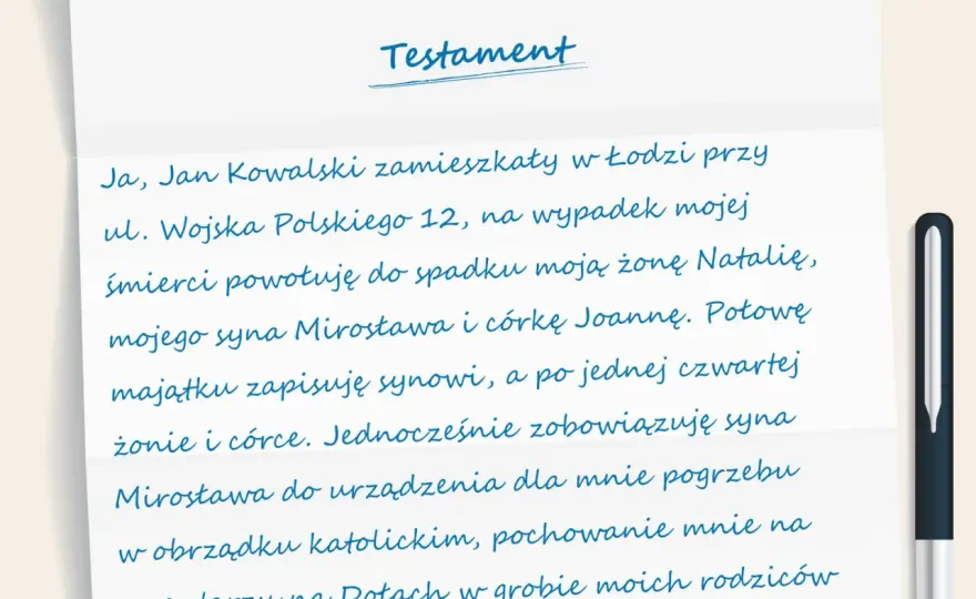 Jak poprawnie zapisać mieszkanie w testamencie - gotowy wzór dokumentu
