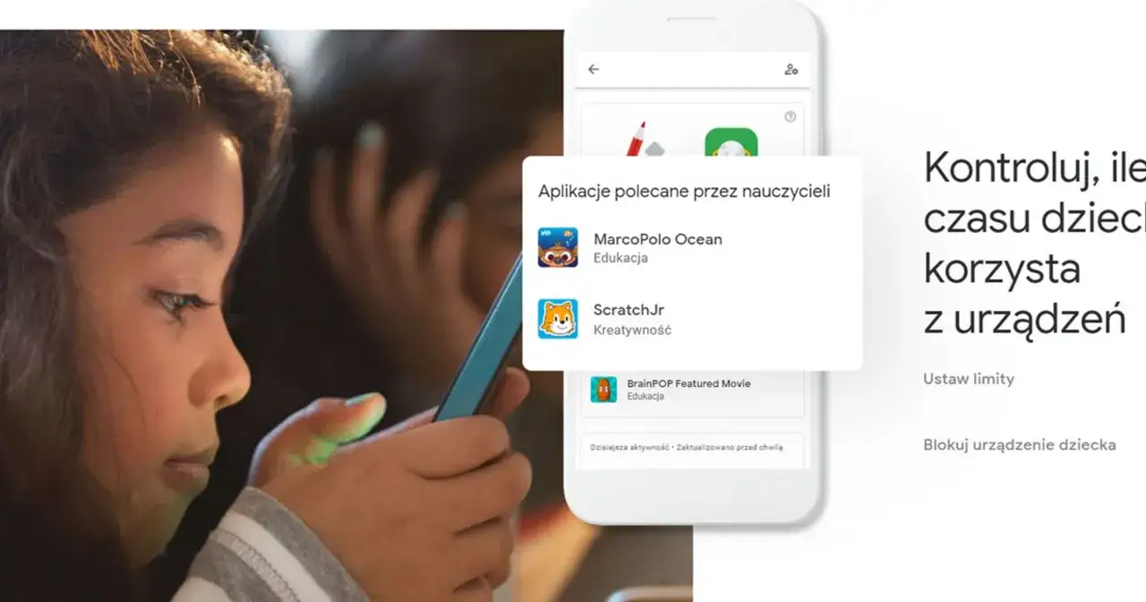 Google Family Link interfejs