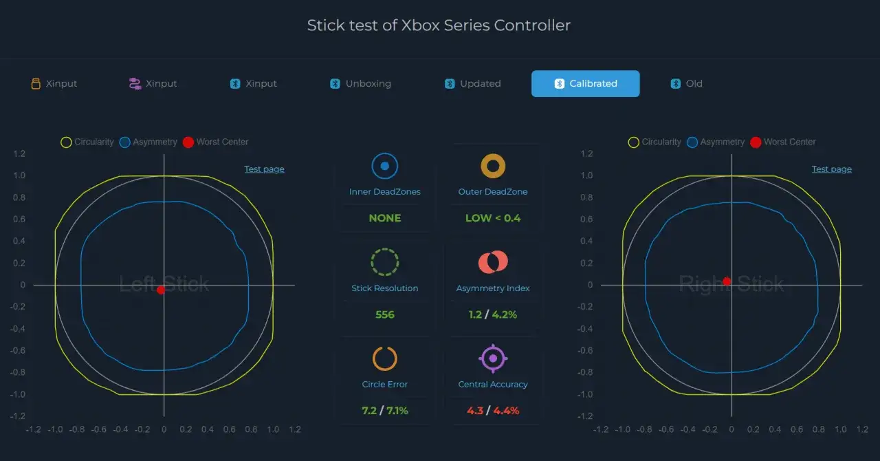 aplikacja akcesoria xbox kalibracja