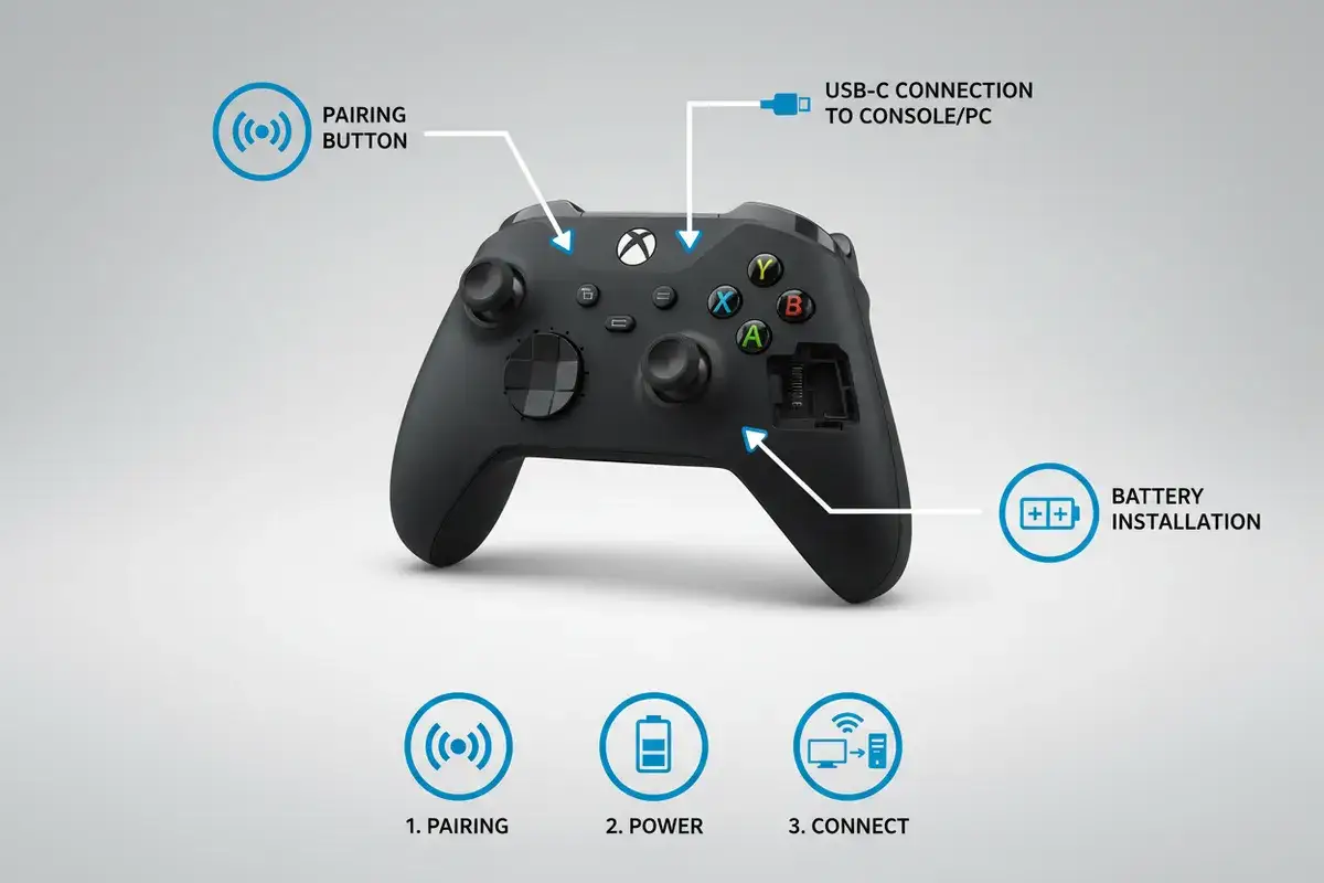 Xbox Series X controller pairing button